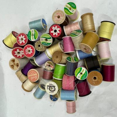 Large Lot of Vintage Thread - various spools