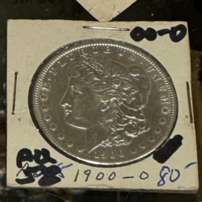 1900 O MORGAN AU 58 1$ silver
