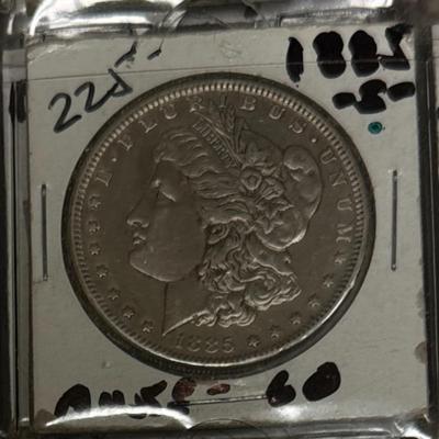 1885 S MORGAN AU 58 U S COIN 1$