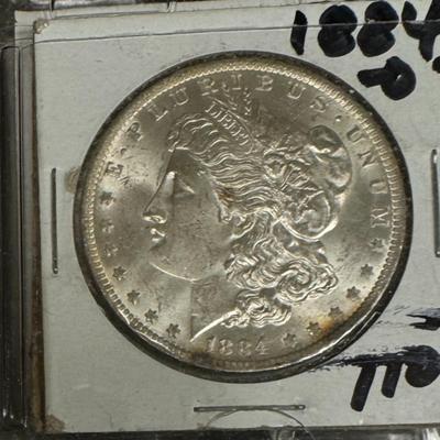 1884 O MORGAN XVF 1$ U S COIN SILVER