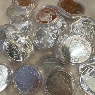 Lot of (100) BUFFALO SILVER ROUNDS U S SILVER 1 Troy ounce .999