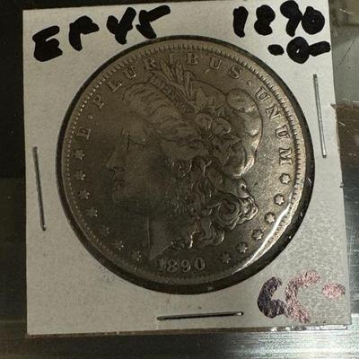 1890 Morgan VF U S coin silver