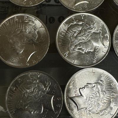 Lot of 4 PEACE DOLLARS U S. COIN SILVER