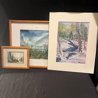 Three Signed Watercolor Paintings (LR-MG)