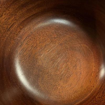 Hand Turned Mahogany Bowl & More Wooden Items (K -MG)