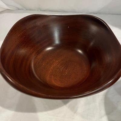 Hand Turned Mahogany Bowl & More Wooden Items (K -MG)