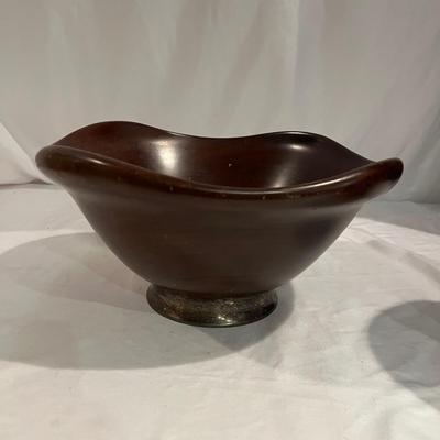 Hand Turned Mahogany Bowl & More Wooden Items (K -MG)
