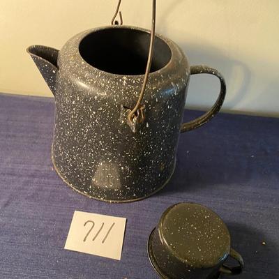 Large Emanuel Ware Kettle and Cup