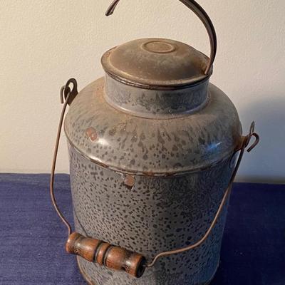 Vintage Granite Emanuel Ware Milk Pail