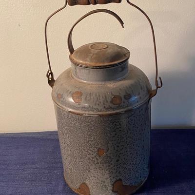 Vintage Granite Emanuel Ware Milk Pail