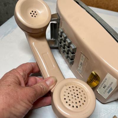 Antique wall phone & scale