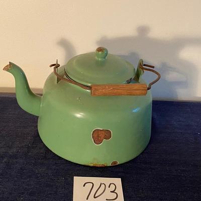 Vintage Emanuel Green Kettle