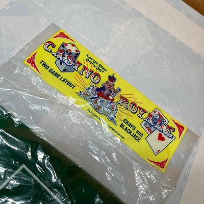 Vintage gambling table cloth