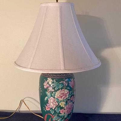 Vintage Porcelain Raised Table Lamp