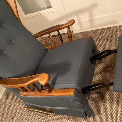 Vintage Blue Rocker Recliner