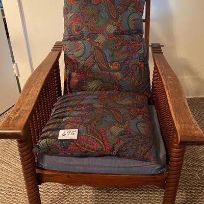 Vintage Oak Morris Recliner Chair