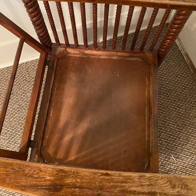 Vintage Oak Morris Recliner Chair