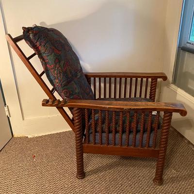 Vintage Oak Morris Recliner Chair
