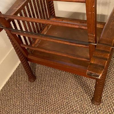 Vintage Oak Morris Recliner Chair