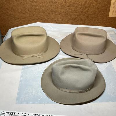 3 Western Men's Hats