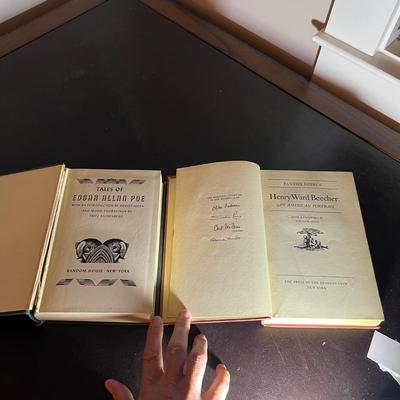 Hemmingway, Henry Ward Beecher & More Books Inc. Signed (D-RG)