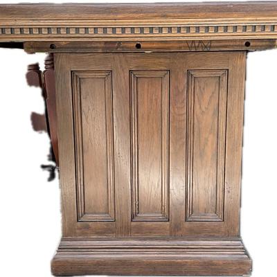 Lot# 014 Alex Stewart Design from Chatsworth CA Vintage Wooden Executive Conference Table