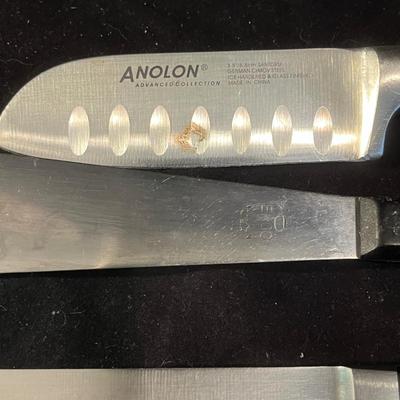 R.H. Forschner, J.A. Henckels Knives & Wooden Knife Holder (K-MG)