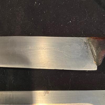 R.H. Forschner, J.A. Henckels Knives & Wooden Knife Holder (K-MG)