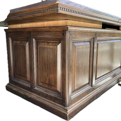 Lot# 015 Alex Stewart Design from Chatsworth CA Vintage Wooden Executive Desk