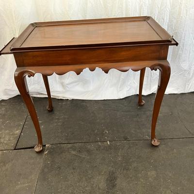 Lot# 024 20th Century Queen Anne Tray Top Tea Table