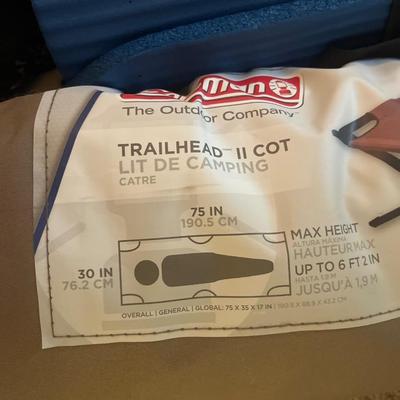 Coleman Trailhead Cot, Wooden Walking Stick & More (PB-MG)