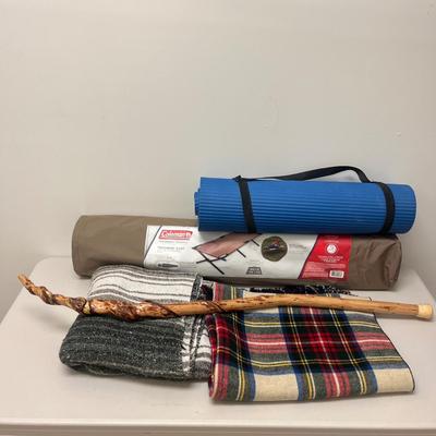 Coleman Trailhead Cot, Wooden Walking Stick & More (PB-MG)