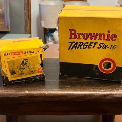 Vintage Cameras- Kodak Brownie Target Six-16 and Baby Brownie Special