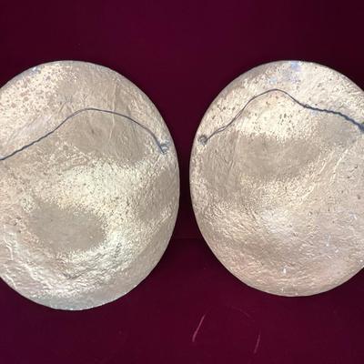 Lot# 044 Pair of Vintage Roman Lovers, 3D Oval Wall Plaque