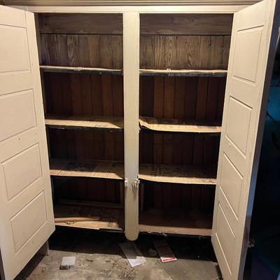 Antique Wood Cabinet (basement)