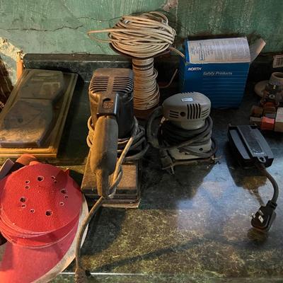Misc Tools, Tiles, Tile Cutter, and Electrical Wiring Components (basement)