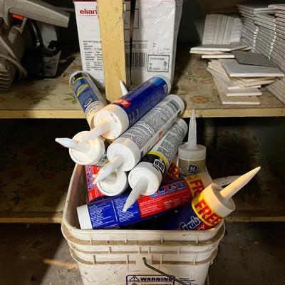 Misc Tools, Tiles, Tile Cutter, and Electrical Wiring Components (basement)