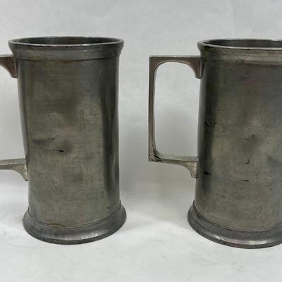 Vintage Pewter Mug Pair