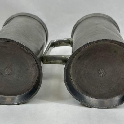 Vintage Pewter Mug Pair