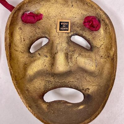 Heavy Brass Decor - wall hangings - Tragedy & Comedy Masks