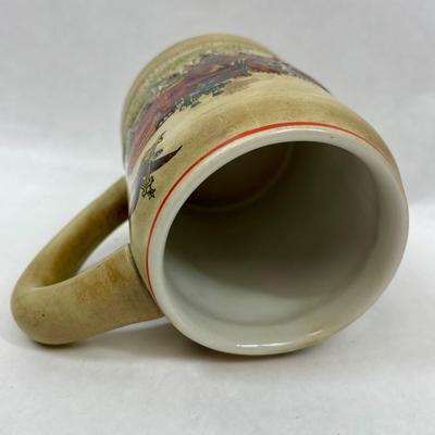 Vintage 80's Budweiser Champion Clydesdales Holiday Stein Rare