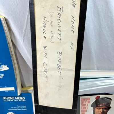 Vintage metal indexs and cards Telephone books