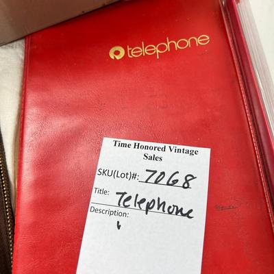 Vintage metal indexs and cards Telephone books