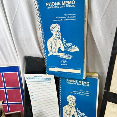 Vintage metal indexs and cards Telephone books