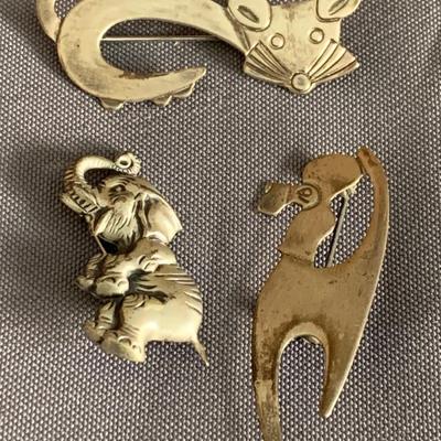 Vintage Sterling Pins Lot