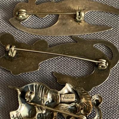 Vintage Sterling Pins Lot