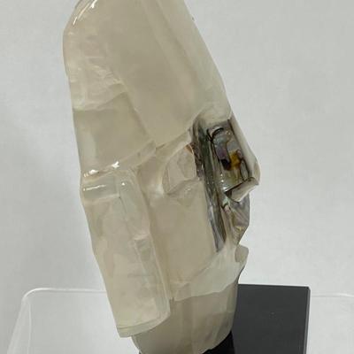 Vintage Mid Century Decor Mayan Aztec Mosaic Mask Mother of Pearl