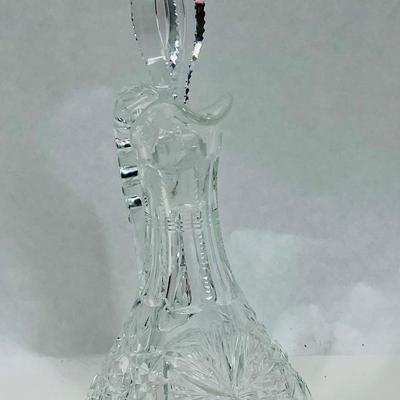Antique Crystal Cruet Decanter with stopper for Oil or Vinegar