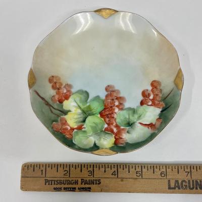 Hand-painted Silesia Porcelain Plate With Grapes