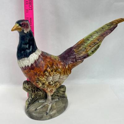 Large Colorful Porcelain Pheasant Figure